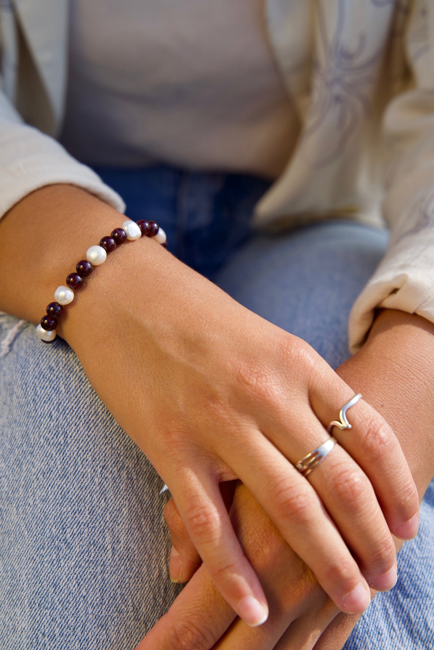 Grandma's Rug Pearl Bracelet