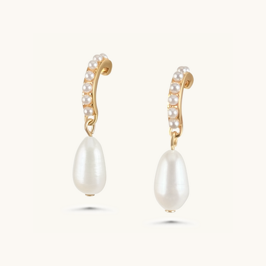 Pavé Pearl Earrings